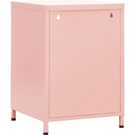 vidaXL Nachtschrank Rosa 35 x 35 x 51 cm Stahl