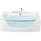 Beliani Beliani, Badewanne, Whirlpool Badewanne weiss rechteckig Badezimmerzubehör Elegantes Modernes Design