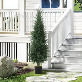 Homcom Künstliche Zypresse Groß 120 cm UV-beständig
