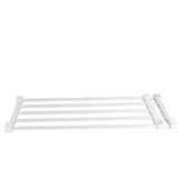 Erweiterbar Kleiderschrank, Teleskop-Garderobensystem Regal Teleskopregal Shelf Divider Schrank Spannregal Regaltrenner Ohne Bohren für Küche Bücherregal Kühlschrank 73,2-128 cm