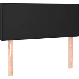 vidaXL Boxspringbett mit Matratze Schwarz 100x200 cm Kunstleder