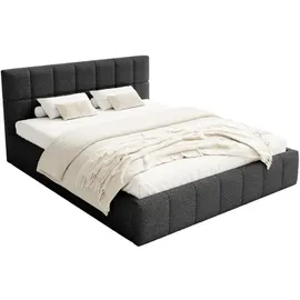 FEDVE Polsterbett, Schwarz, Textil, 140x200 cm, Schlafzimmer, Betten, Polsterbetten