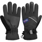 BRUBAKER Skihandschuhe Thermo Handschuhe für Ski Snowboard Wintersport (Winterhandschuhe für Herren und Damen, 1-St., Extra Warme Snowboardhandschuhe) Wasserdicht und Winddicht - Schwarz schwarz S-M