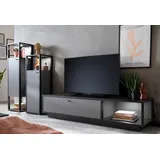 MCA Furniture Wohnwand Wohnwand Wohnkombination Luxor 1, Royal grey / anthrazit, 3-teilig, (3-St) grau