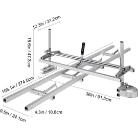 Vevor Kettensägenmühle Tragbares Sägewerk 355-914mm