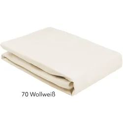 Elegante Boxspring Spannbettlaken - 100x200cm	70 wollweiss