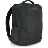 Everki Studio Erweiterbarer Laptop Rucksack bis 15 Zoll, Recycelt, Ecken-Schutz, Schwarz, 26 L
