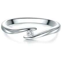 Trilani Ring aus Sterling Silber mit Zirkonia in silber | Gr.: 61