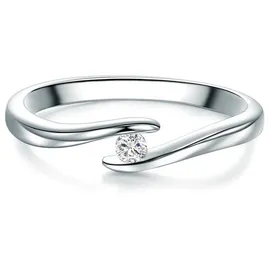Trilani Ring aus Sterling Silber mit Zirkonia in silber | Gr.: 61