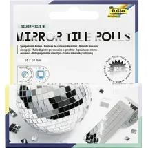 Folia Mirror Tile Rolls M 2 Rollen Spiegelmosaik selbstklebend 800 Steine 10 x 10 mm