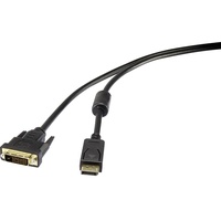 Renkforce DisplayPort DVI-D 24+1pol. Stecker 5.00 m Schwarz