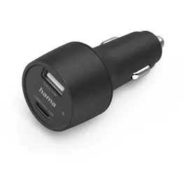 Hama KFZ-Ladegerät USB-C + USB-A 30 Watt Schwarz/Grün/Violett/Weiß