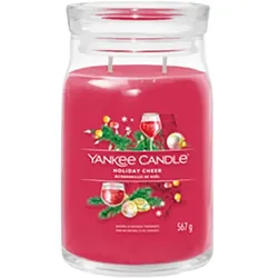 YANKEE CANDLE SIGNATURE GROSSES GLAS HOLIDAY CHEER Kerze 567 g