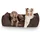 Knuffelwuff Hundebett Dreamline XL 105 x 75 cm braun