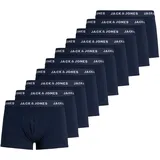 JACK & JONES Solid Boxershorts, 10 Einheiten - Navy Blazer / Detail Navy Blazer - L