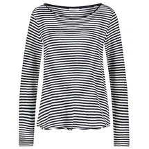 Marc O'Polo Damen, B41243952493 Longsleeve Aus Bio-Baumwolle, Langarmshirt Mit Rundhalsausschnitt, Softes Damenshirt Lässigem Look, blau XL, EU