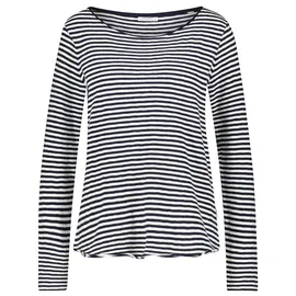 Marc O'Polo Damen, B41243952493 Longsleeve Aus Bio-Baumwolle, Langarmshirt Mit Rundhalsausschnitt, Softes Damenshirt Lässigem Look, blau XL, EU