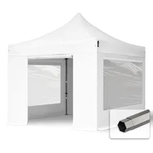 TOOLPORT Faltpavillon 3 x 3 m inkl. 4 Seitenteile Weiß