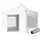 TOOLPORT Faltpavillon 3 x 3 m inkl. 4 Seitenteile Weiß