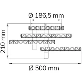 H4L LED Deckenleuchte 31W modern silber