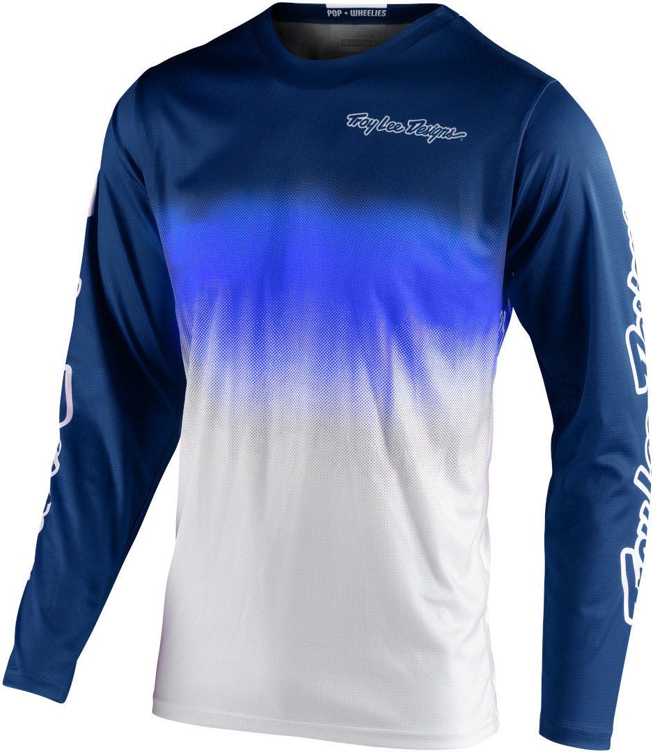 Troy Lee Designs GP Stain'd Motocross Jersey, wit-blauw, L