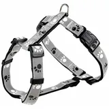 Trixie Silver Reflect Geschirr Hund M–L schwarz/silbergrau