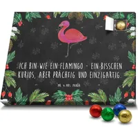 Mr. & Mrs. Panda Schoko Adventskalender Flamingo Classic - Schwarz - Geschenk, Einzigartig, für mich, stolz, Selbstliebe, Schokoladen Adventskalen... - Schwarz