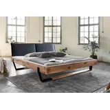 G+K Massivholzbett BE-0520 180 x 200 cm Holz Braun Wildeiche