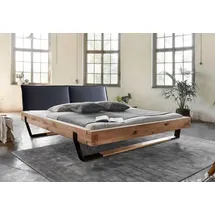 G+K Massivholzbett BE-0520 180 x 200 cm Holz Braun Wildeiche