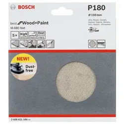 Schleifblatt M480 Net, Best for Wood and Paint, 150 mm, 180, 5er-Pack