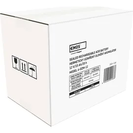 EMOS wartungsfreier Bleiakku 12V 15Ah Faston 6,3mm Anschluss - für Elektromotore, Handhabungstechnik, Gabelstapler, Reha, B9...