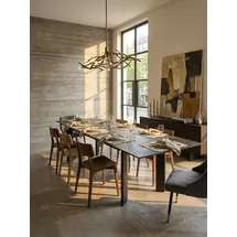 KADIMA DESIGN Esszimmertisch 180 x 95 x 77 cm schwarz