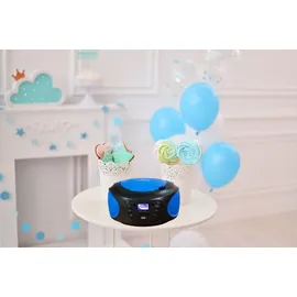 Cyberlux Tragbarer CD-Player Kinder Radio Blau
