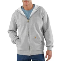 CARHARTT Zip Hooded Sweatshirt Sweatshirt, Heather Grey, XL
