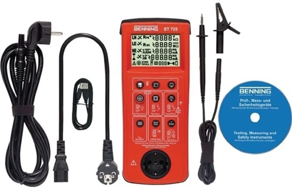 Gerätetester Batterie-/Netzbetrieb L270xB115xH55mm BENNING