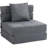 Homcom Schlafsessel klappbar, 2-in-1 mit Bettfunktion, Kissen, Gästebett für Wohnzimmer, Schlafzimmer, bis
