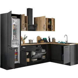 BASIC by Balculina Winkelküche Turin L-Form 280 cm schwarz