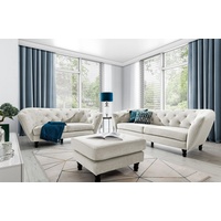 Fun Möbel Sofaset Designersofas CHARLOTTE 3-2-1 in Stoff Matt