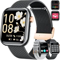 Smartwatch für Damen und Herren mit Smartphone- und Fitnessfunktion 20 Sportmodi, Herzfrequenzmesser, Schrittzähler, IP68 wasserdicht