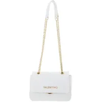 Valentino Ocarina Flap Bag Schultertasche Kunstleder Weiß