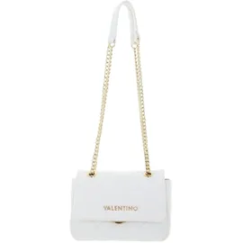 Valentino Ocarina Flap Bag Schultertasche Kunstleder Weiß
