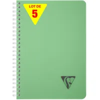Clairefontaine 327501Cpack - Packung 5x Spiralbücher Hefte Linicolor Essence,