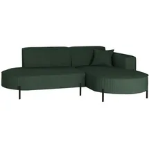 kaiser möbel Ecksofa, Sofa L-Form Designer Modena Rein stoff Poso Grün Rechts - Grün