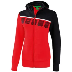 erima 5-C Trainingsjacke mit Kapuze Damen red/black/white 44