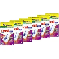 Persil Power Bars Color Waschmittel 450 WL (6 x 75 Waschladungen), vordosiertes Buntwaschmittel mit biologisch abbaubarem Schutzfilm, für reine Wäsche & hygienische Frische für die Maschine