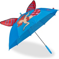 Relaxdays Relaxdays, Mädchen, Regenschirm, Kinder-Regenschirm, Blau
