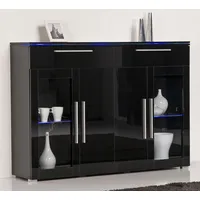 Höltkemeyer Highboard »Line«, Breite 140 cm schwarz