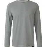 s.Oliver Flammgarn-Longsleeve mit Teilungsnaht und Label-Patch - grau - S
