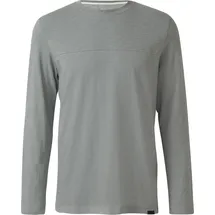 s.Oliver Flammgarn-Longsleeve mit Teilungsnaht und Label-Patch - grau - S