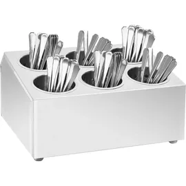 vidaXL Besteckbehälter 6 Fächer Quadratisch Edelstahl